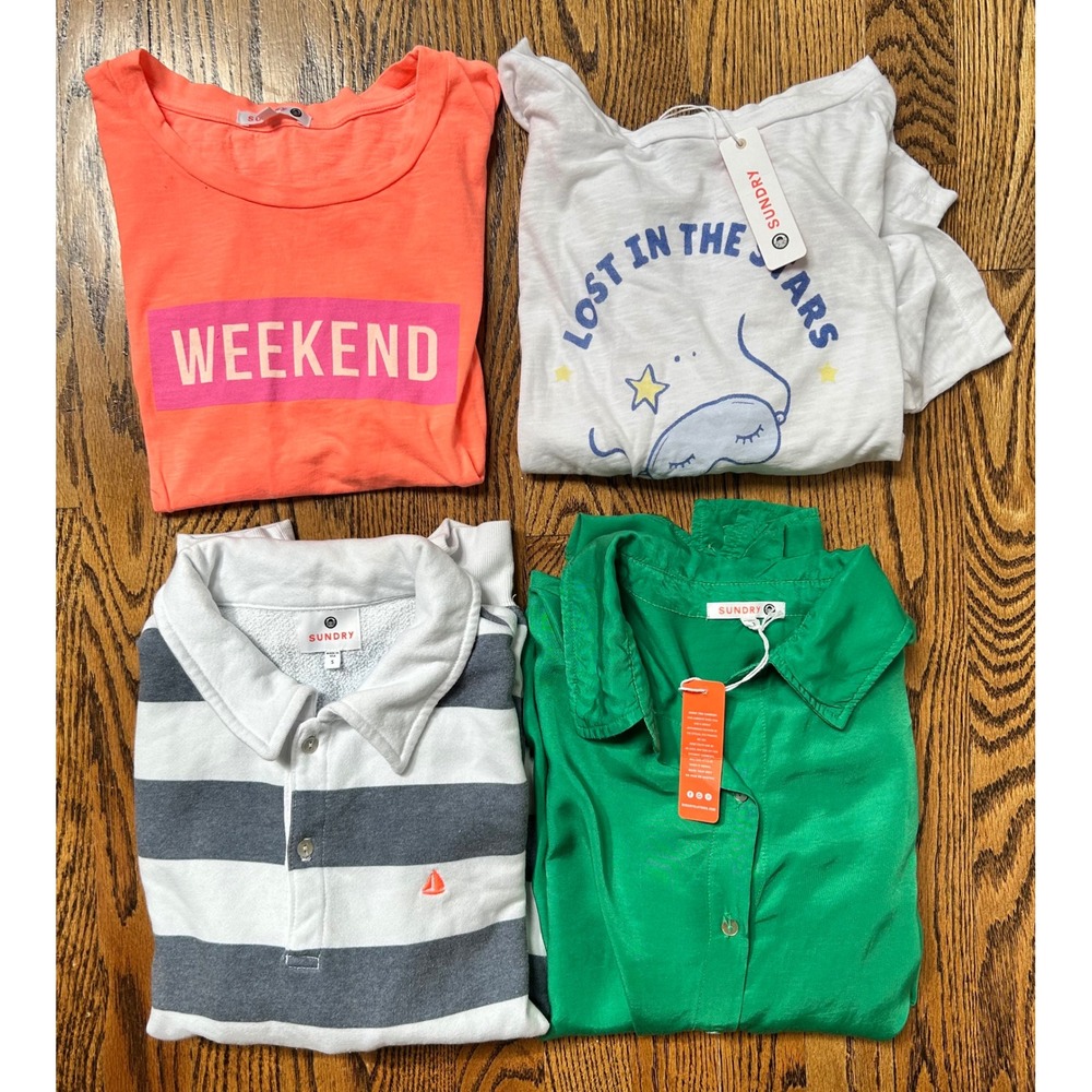 Sundry 4Pc New Size Small Shirt Bundle